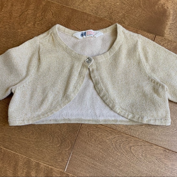 3/$10 H&M Toddler girl cropped cardigan 2-4y - Picture 3 of 4